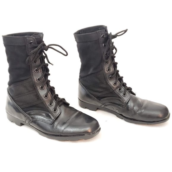 ? Leather/Fabric Military Combat Boots Size 8.5? main image 7